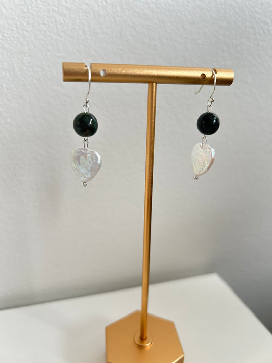 Boucles d’oreilles boules noires