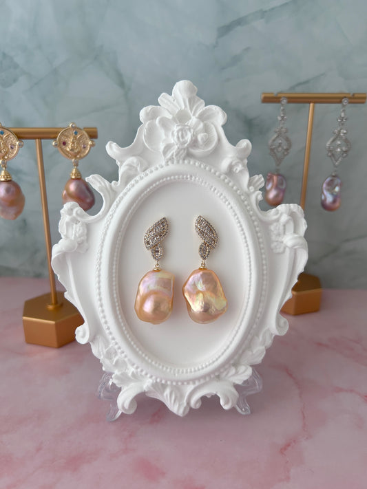 Boucles d’oreilles Fireball orange