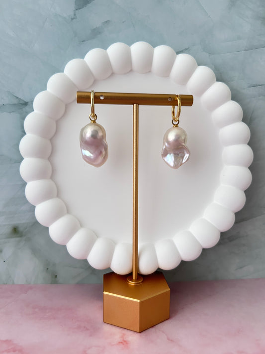 Boucles d’oreilles en perles baroque Fireball