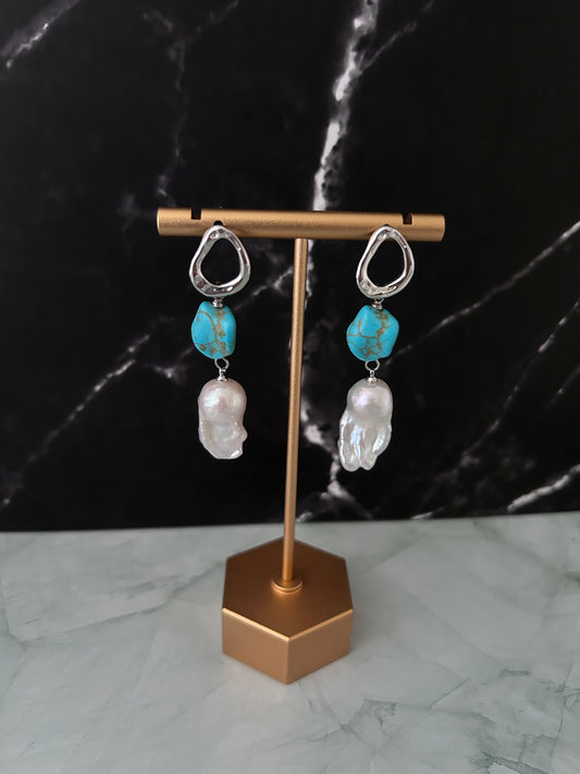 Boucles d’oreilles en perles baroque